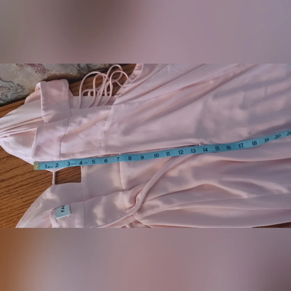 Fame & Partners x Free People 12 Megan Side Cutout Maxi Dress Gown Blush Pink - Picture 15 of 16